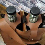Double-Bottle Wine Courier | Brown