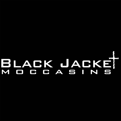 gift card with black jacket moccasins logo on black background