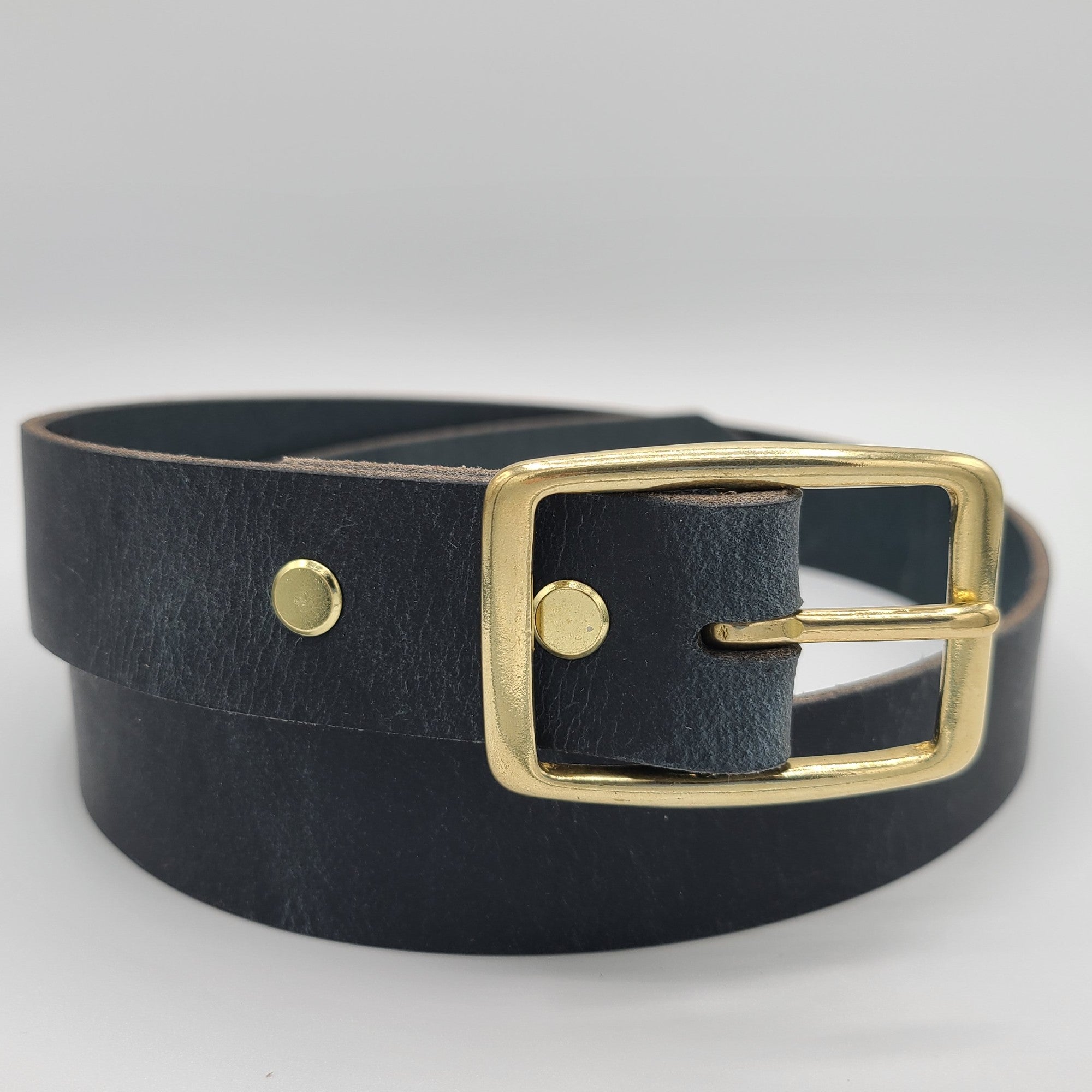 Everyday Leather Belt | Distressed Denim