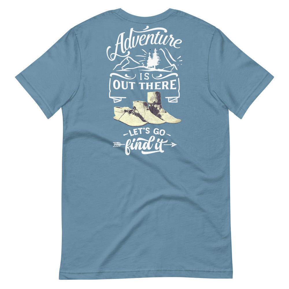 Adventure Is Out There Tee, White Print