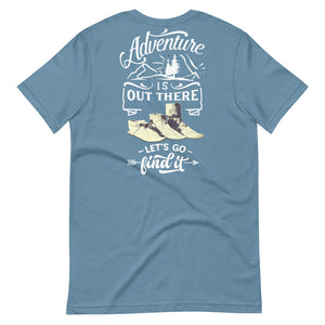 Big & Tall Adventure Is Out There Tee, White Print